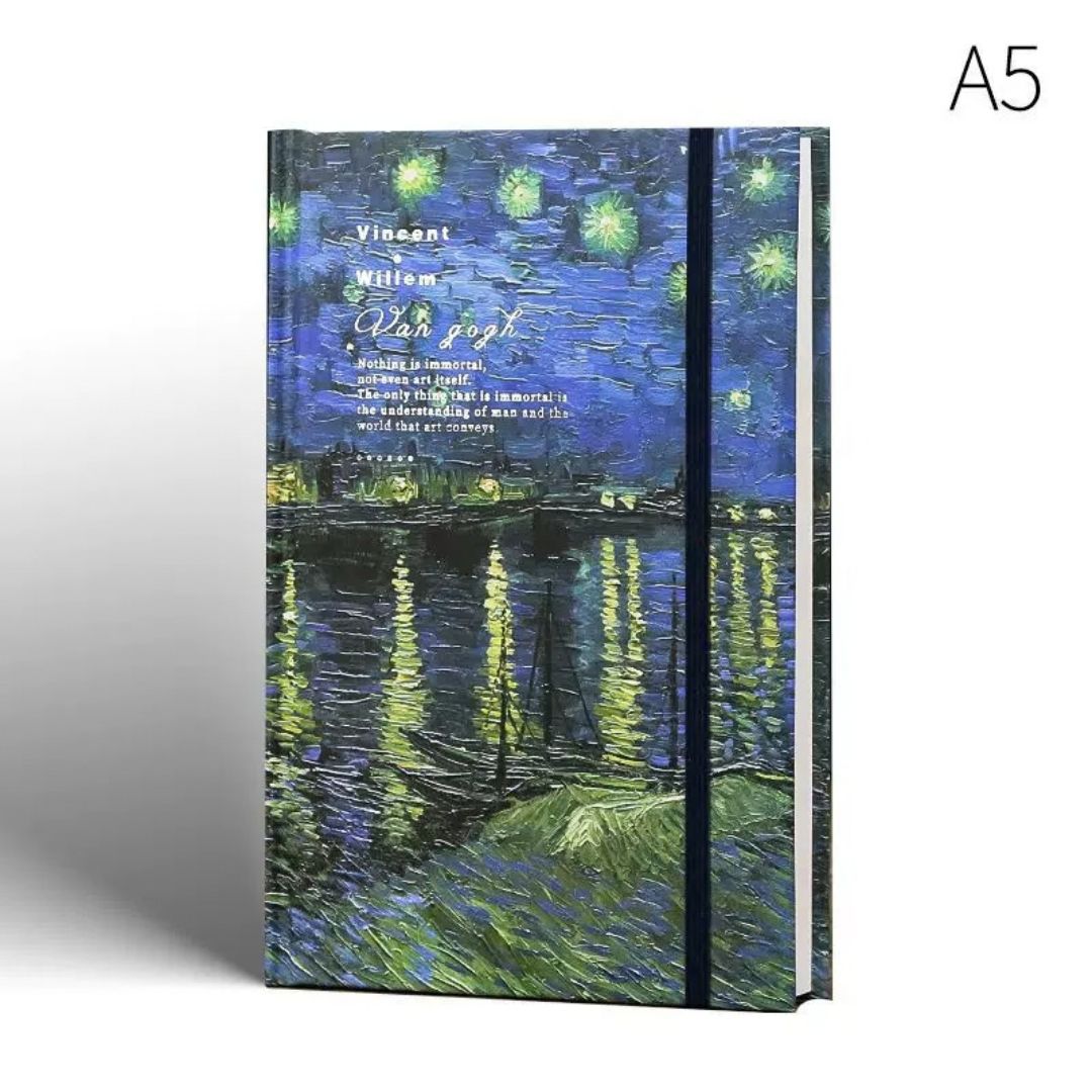 Van Gogh-Inspired Thick Hardcover Sketchbook (Set of 3)