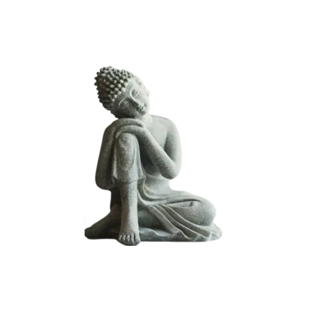 Sandstone Meditating Buddha Figurine