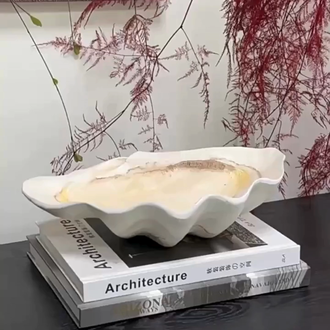 Cove Faux Shell Resin Tray