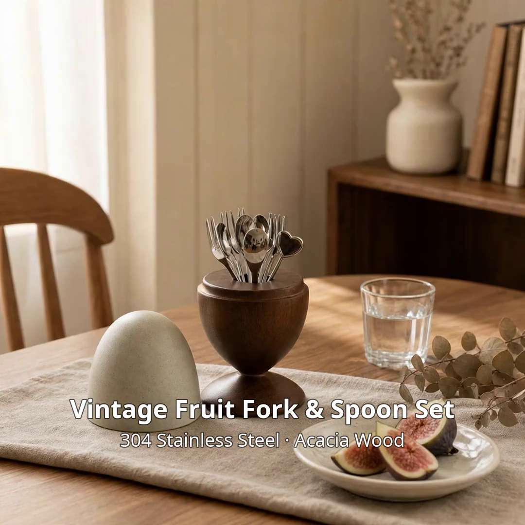 Vintage Fruit Fork & Spoon Set product video