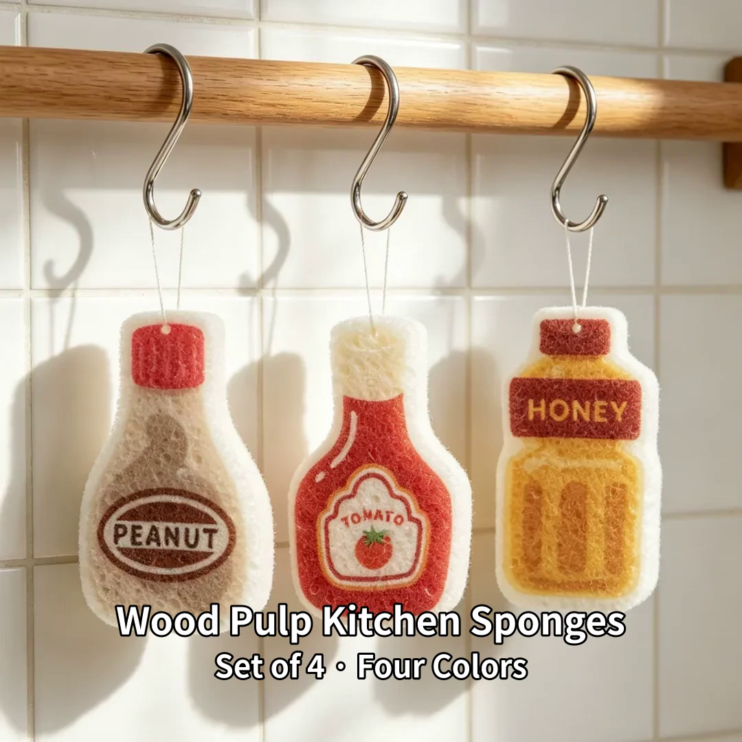 Wood Pulp Kitchen Cleaning Sponges product video