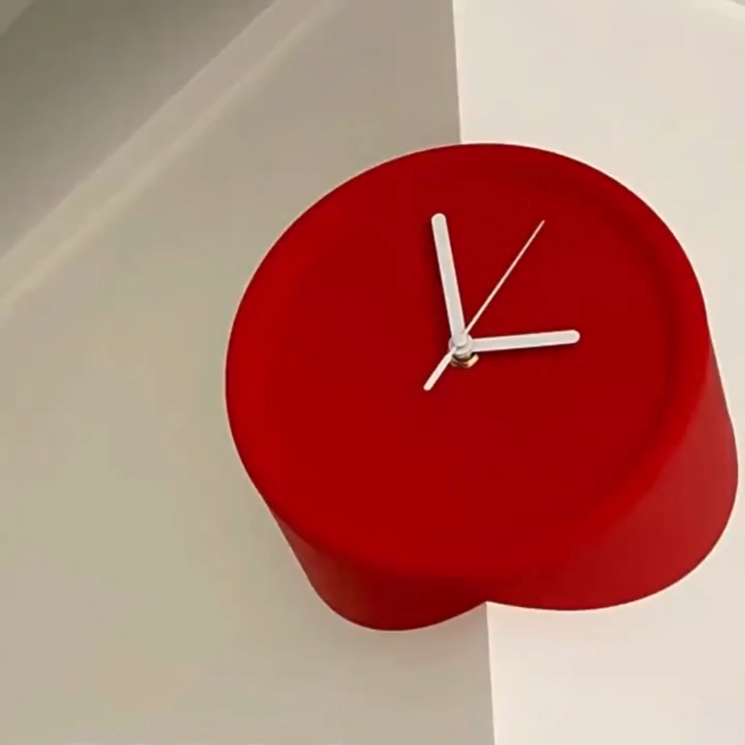 Corner Wall Clock Matte Metal