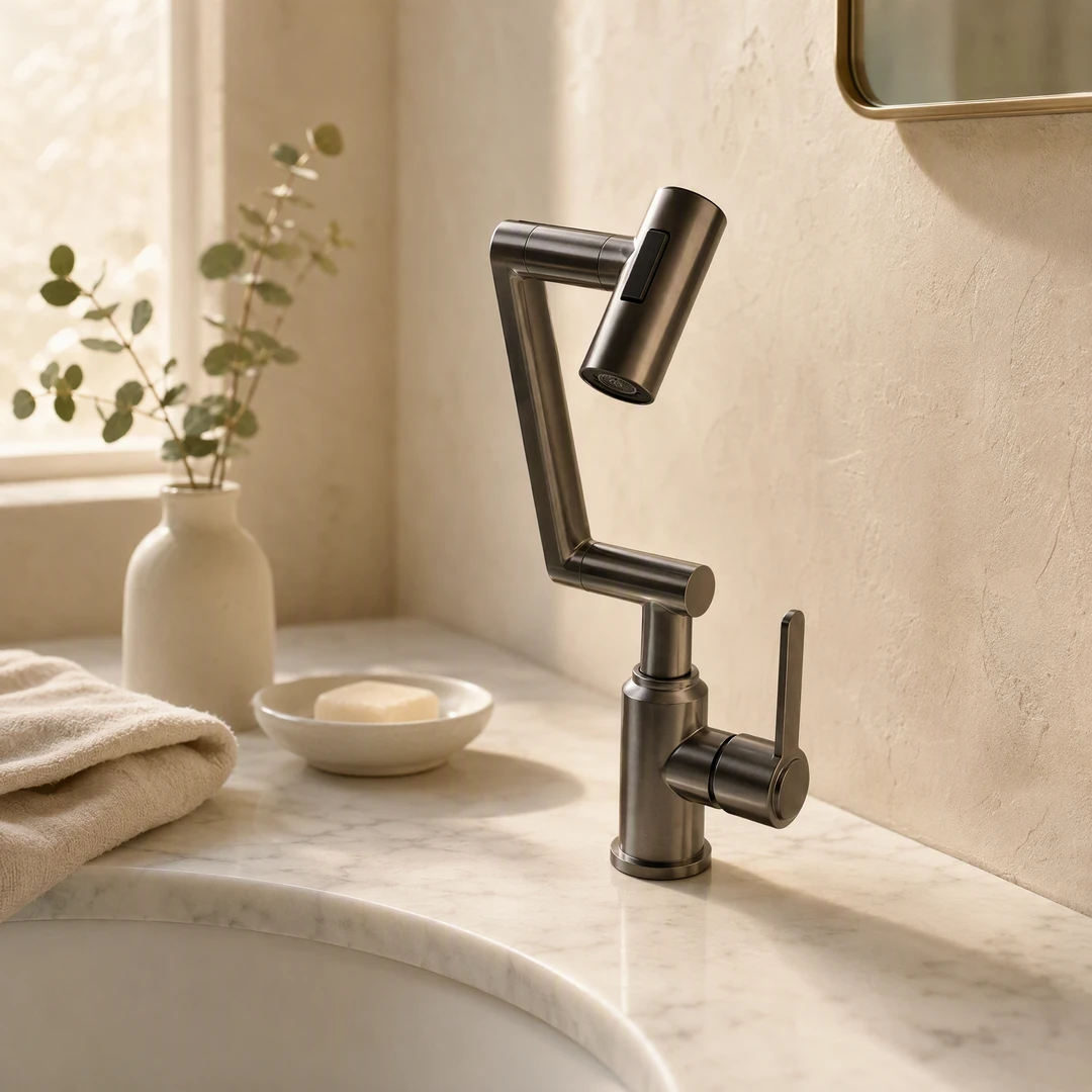 All-Copper Rotatable Basin Faucet - Hero Lifestyle