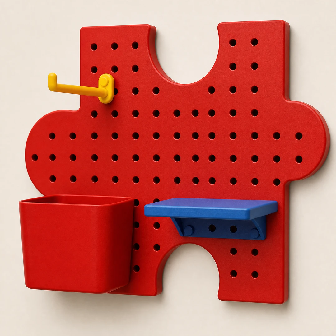 Dopamine Pegboard Wall Shelf – Detail Close-up