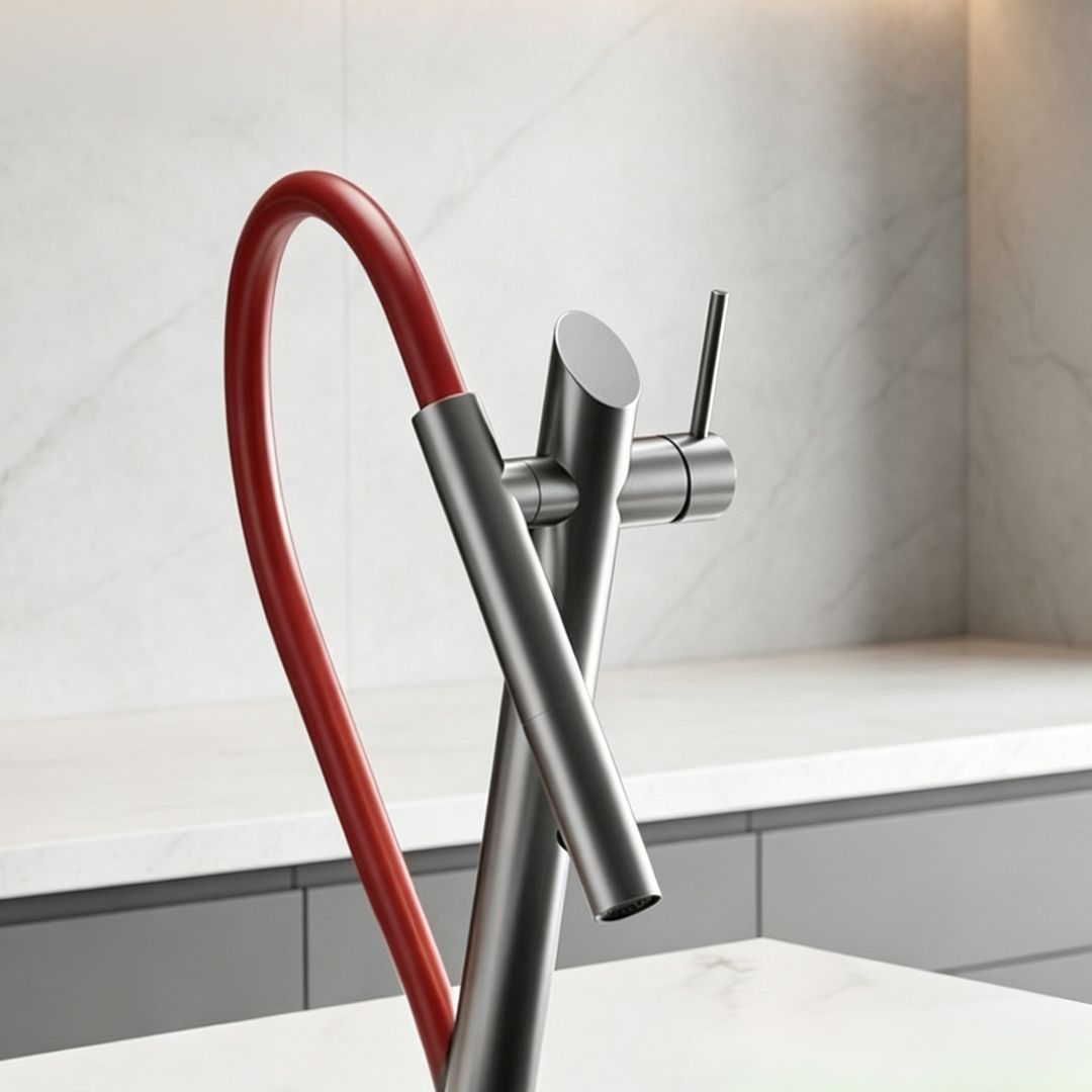 Brass Pull-Out Kitchen Faucet