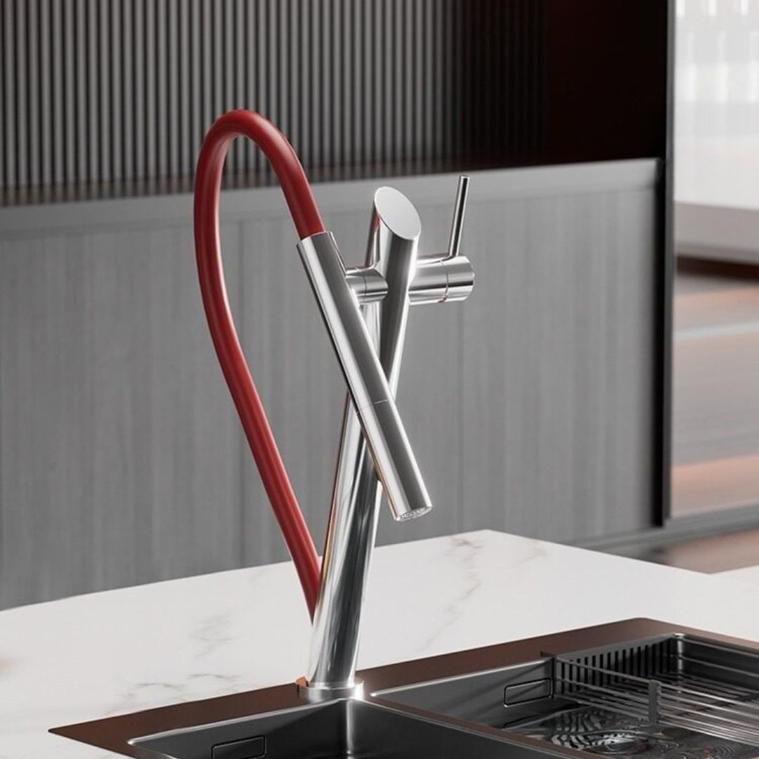 Brass Pull-Out Kitchen Faucet
