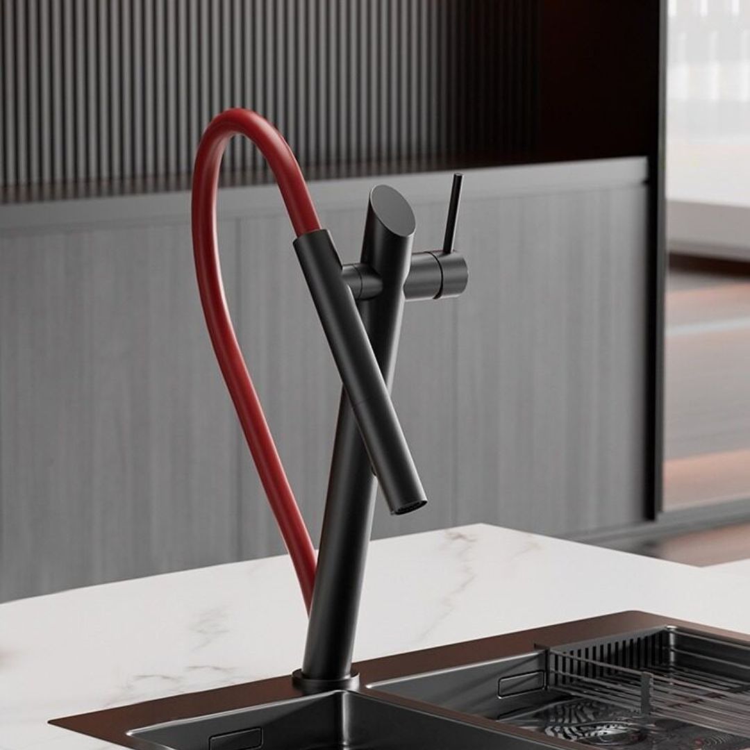 Brass Pull-Out Kitchen Faucet