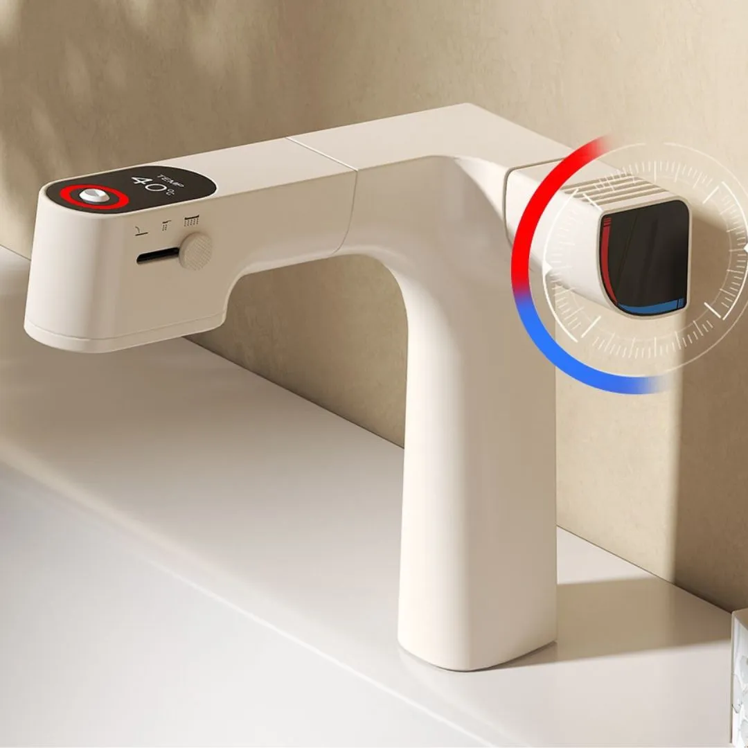 Cream White Chlorine-Filter Basin Faucet