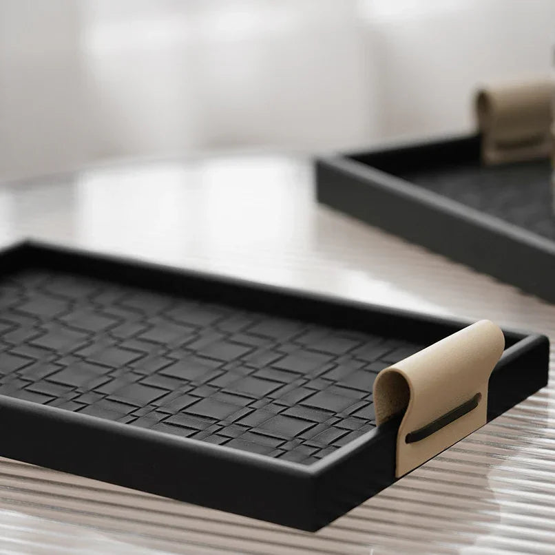 Bellman Luxury Leather Serving Tray - Cozymatic