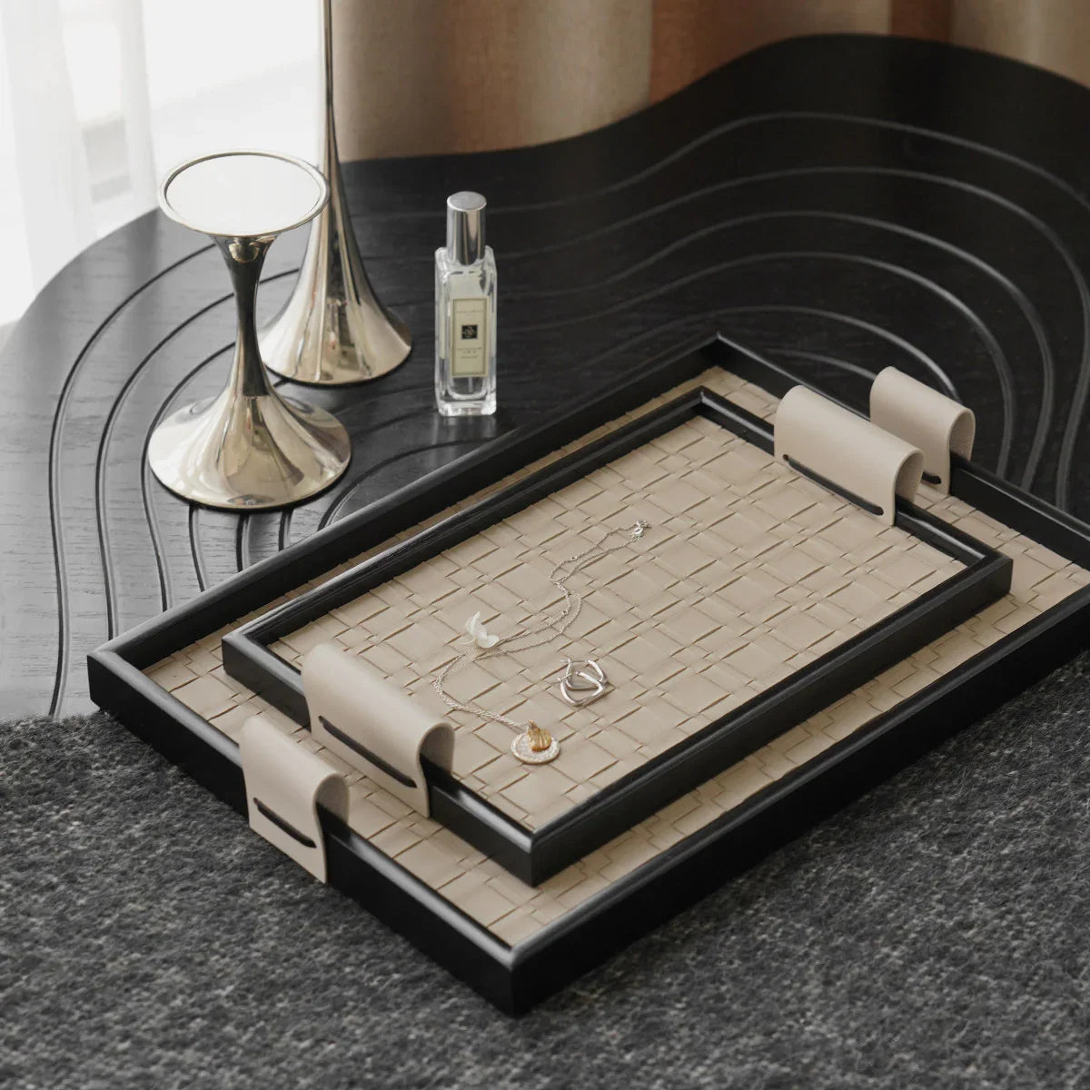 Bellman Luxury Leather Serving Tray - Cozymatic