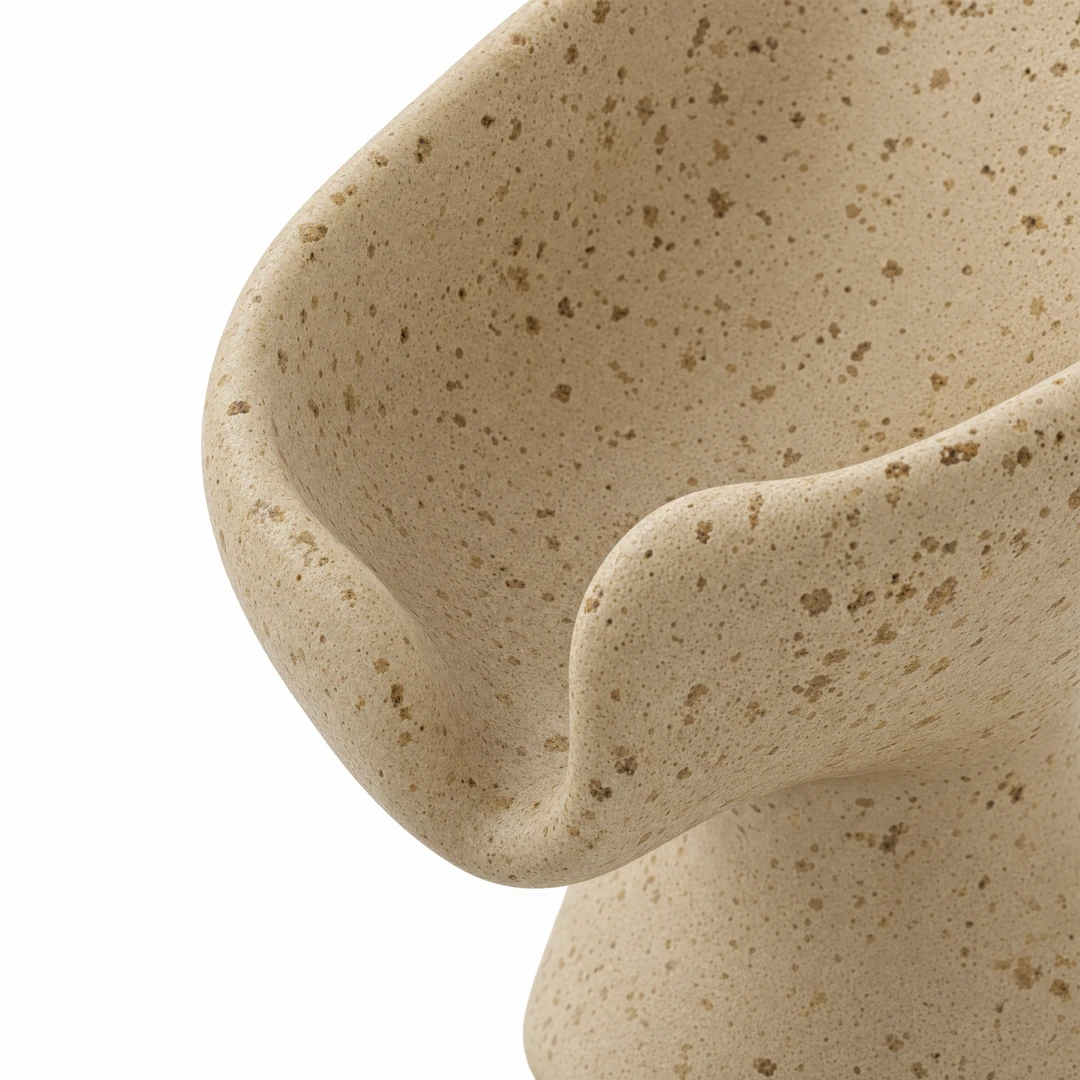 Travertine Lotus Soap Dish - Texture close-up
