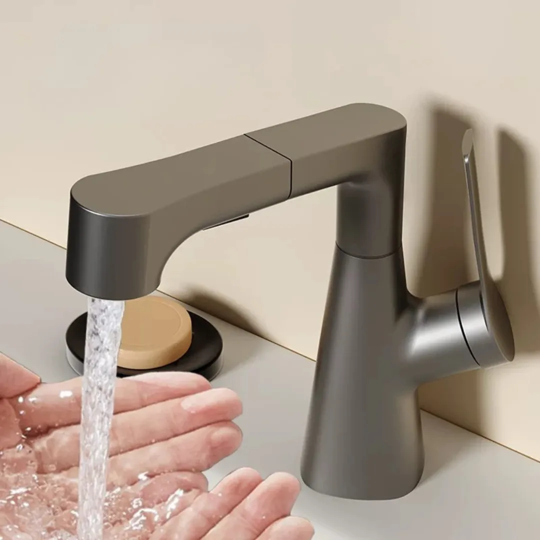 Height Adjustable Pull-Out Multi-Function Faucet