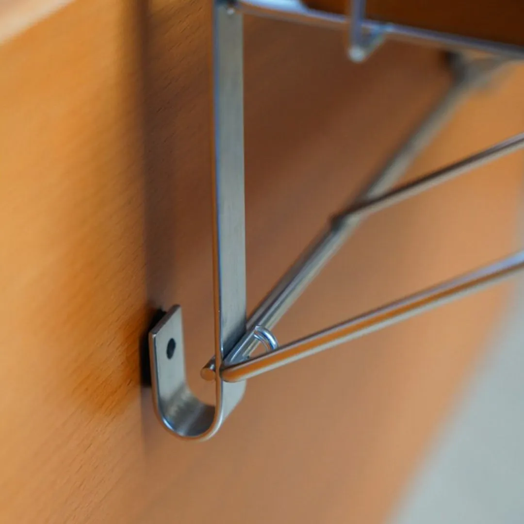 Honey Beech Folding Bedside Shelf