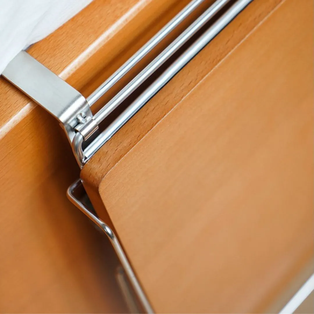 Honey Beech Folding Bedside Shelf