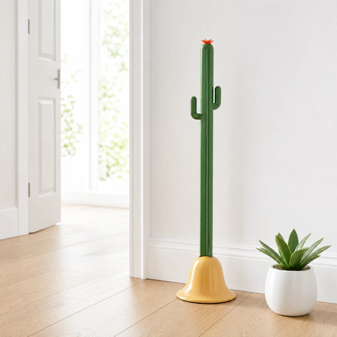 Cactus Shoe Horn by open doorway with succulent plant