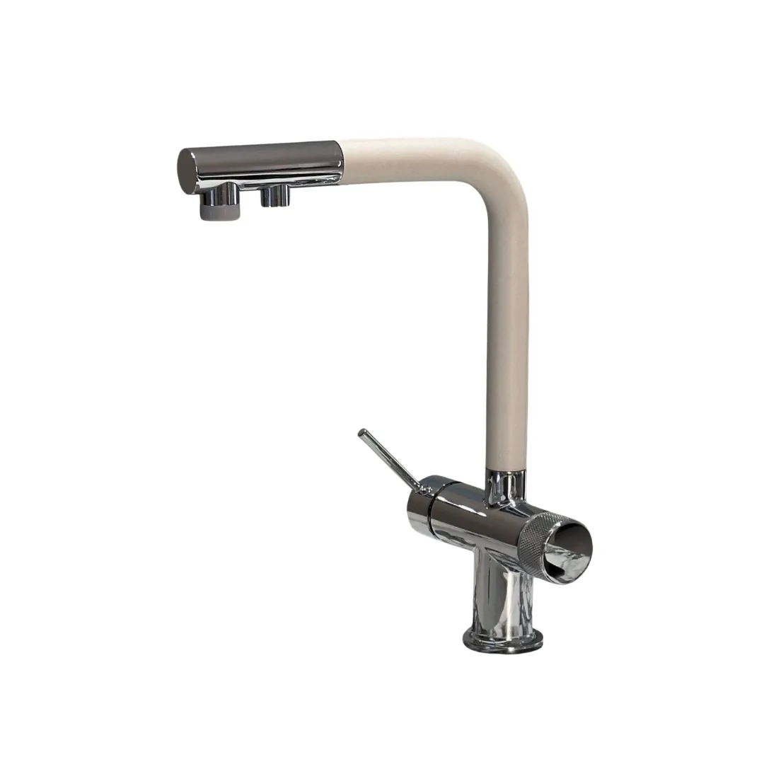 Modern Brass 3-in-1 Kitchen Faucet