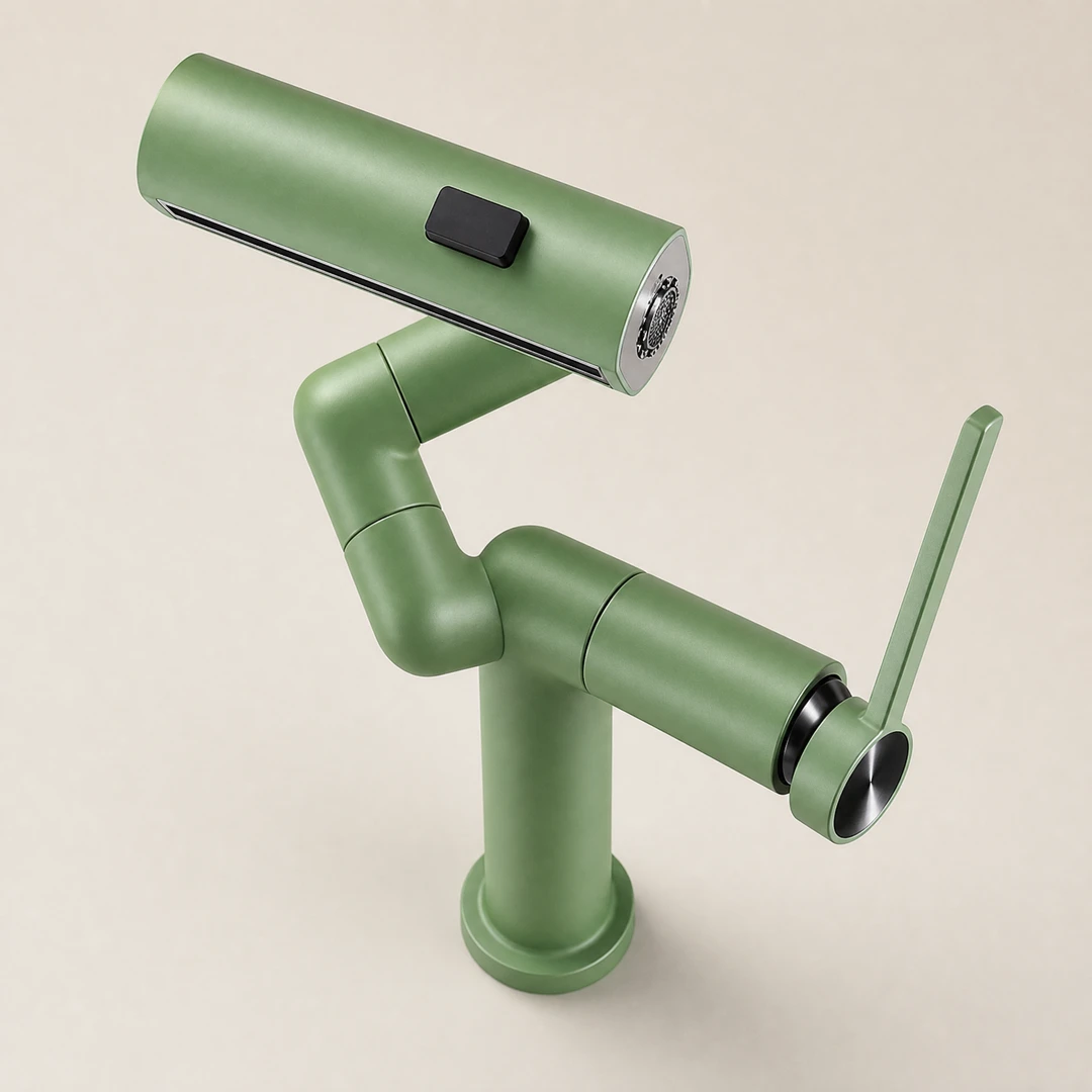 Zemor 1080° Swivel Brass Basin Faucet - Top angle view