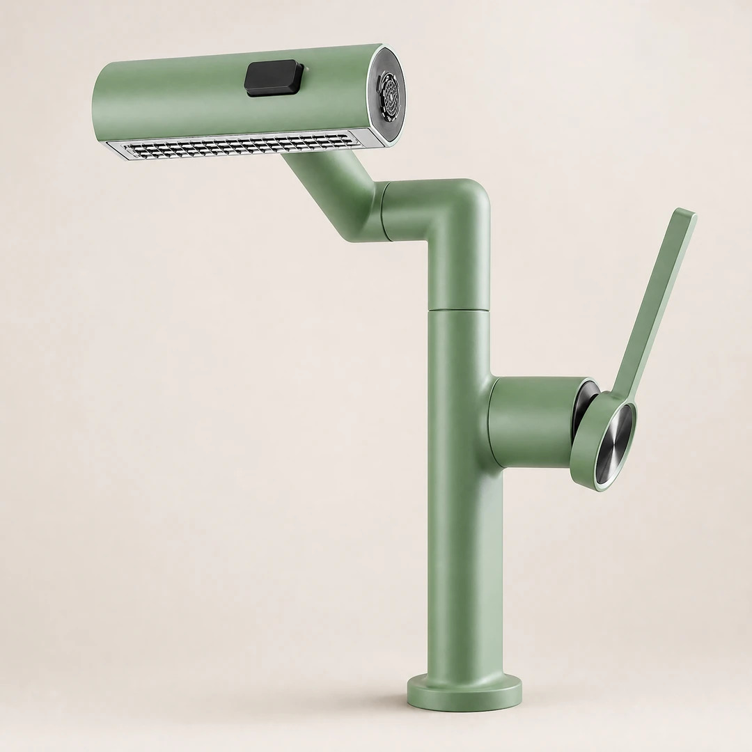 Zemor 1080° Swivel Brass Basin Faucet - Front view