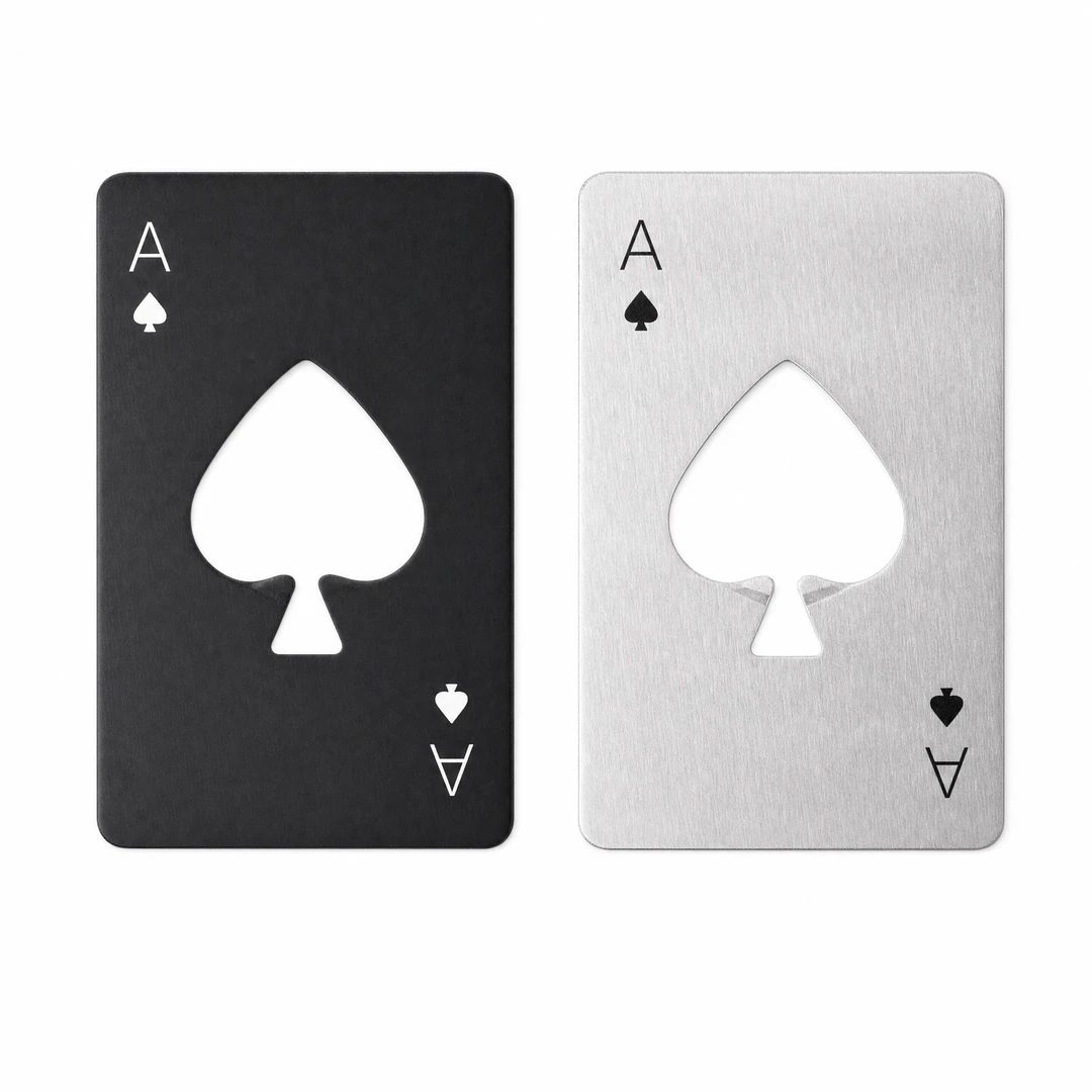 Ace of Spades Bottle Opener both colors comparison