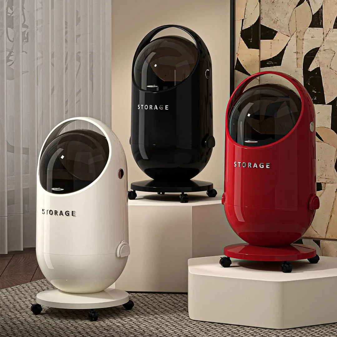 Round Wheeled Trash Can