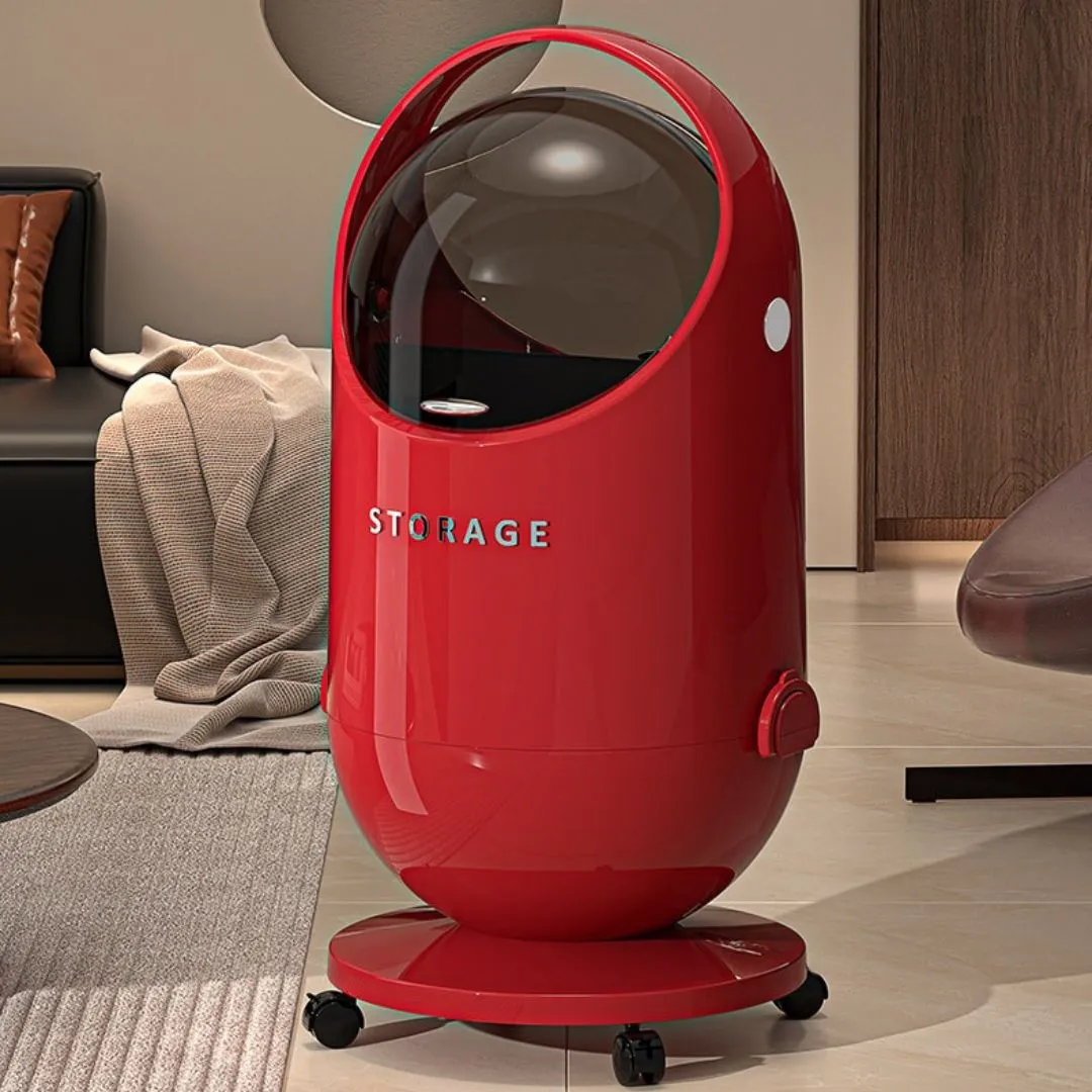 Round Wheeled Trash Can