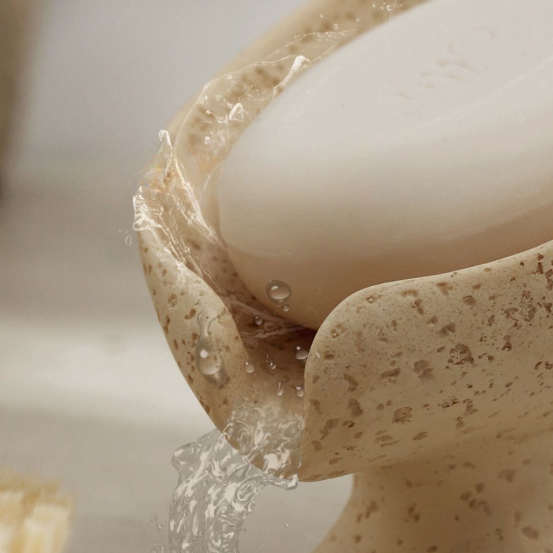 Travertine Lotus Soap Dish