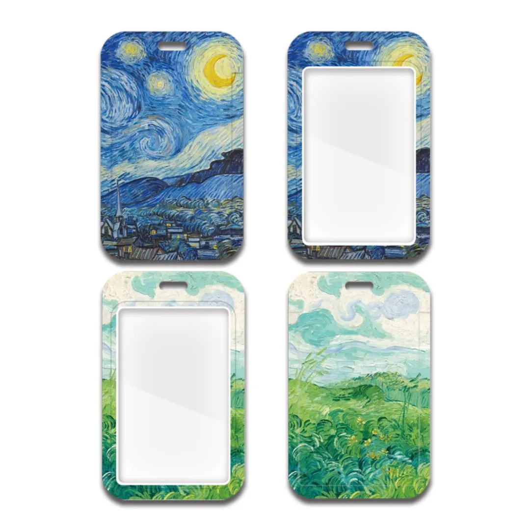 Van Gogh Embossed Card Holder with Lanyard