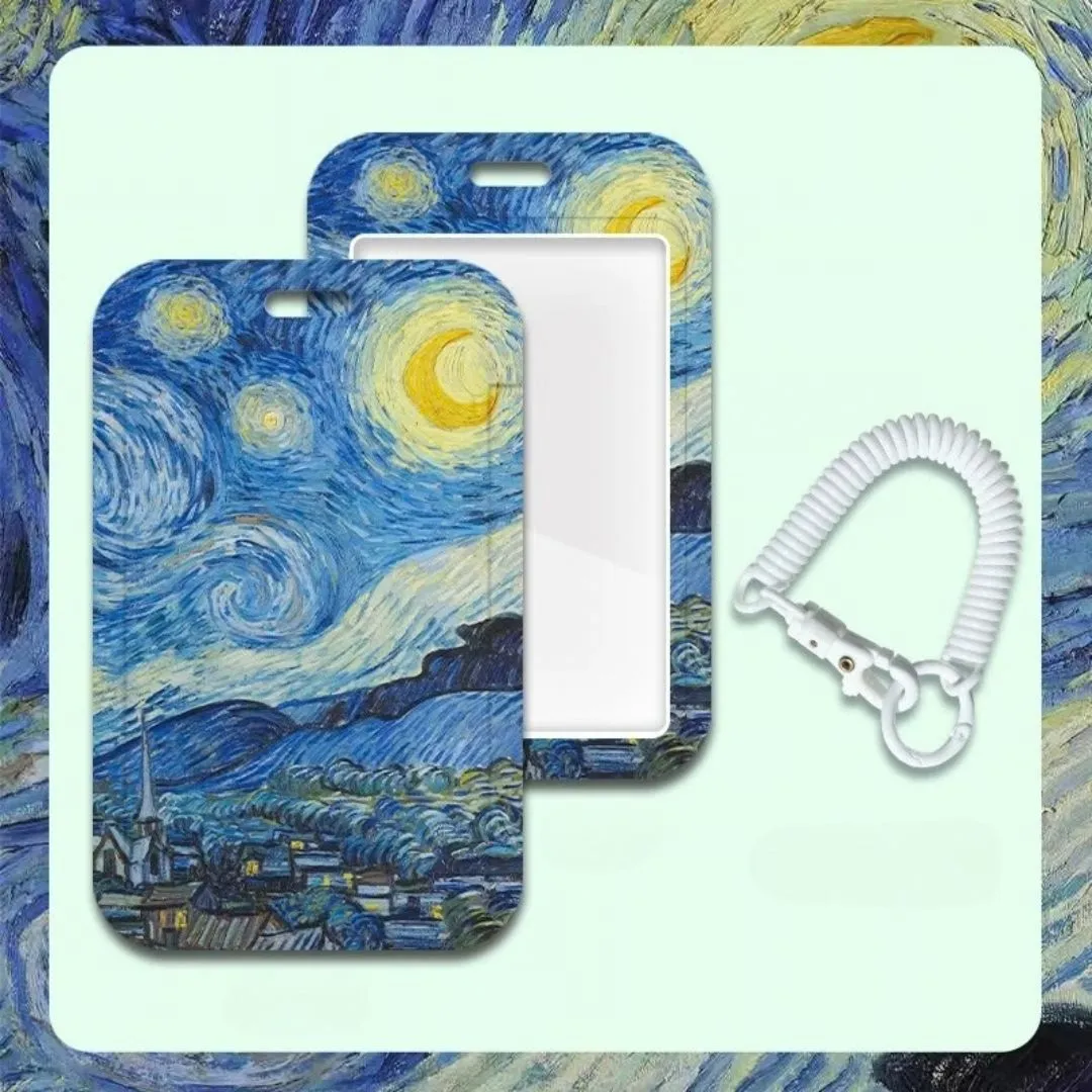 Van Gogh Embossed Card Holder with Lanyard