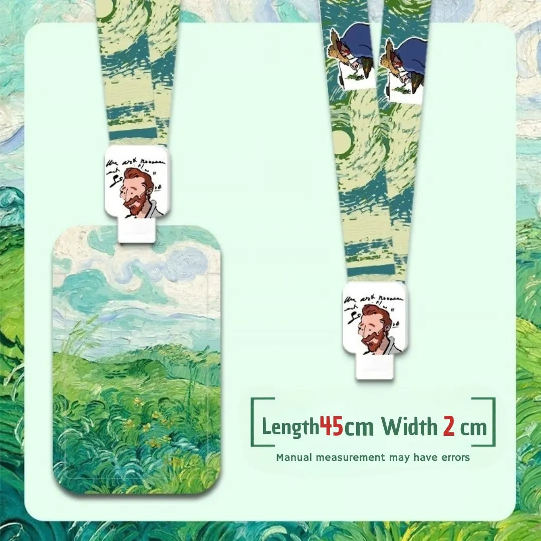 Van Gogh Embossed Card Holder with Lanyard