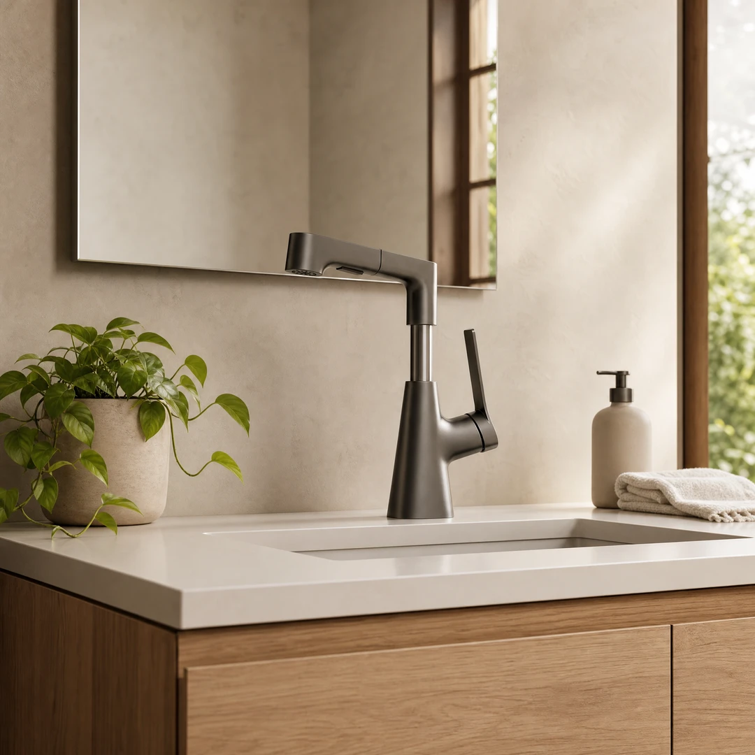 Height Adjustable Pull-Out Multi-Function Faucet - Full Bathroom