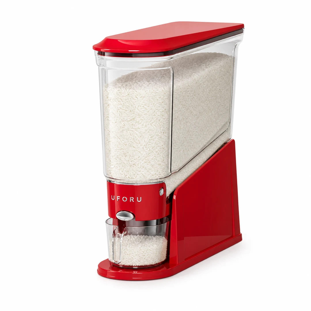 Slim Press-Seal Rice Storage Bin - Full Product View
