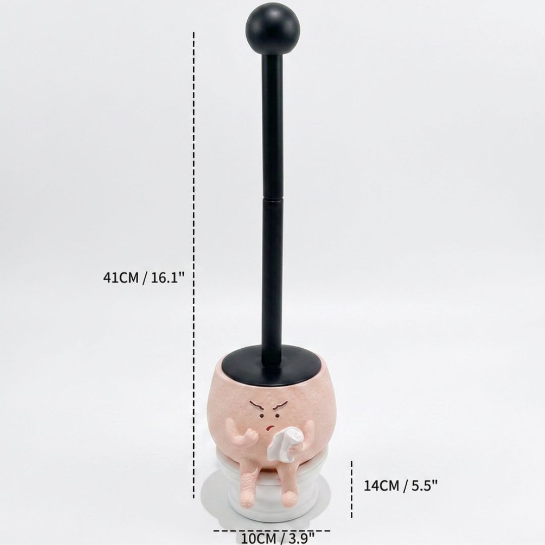 Whimsical Mini Toilet-Shaped Toilet Brush