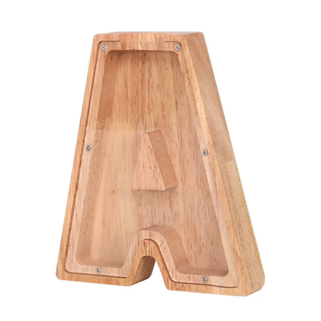 Wooden Letter Shaped Piggy Bank