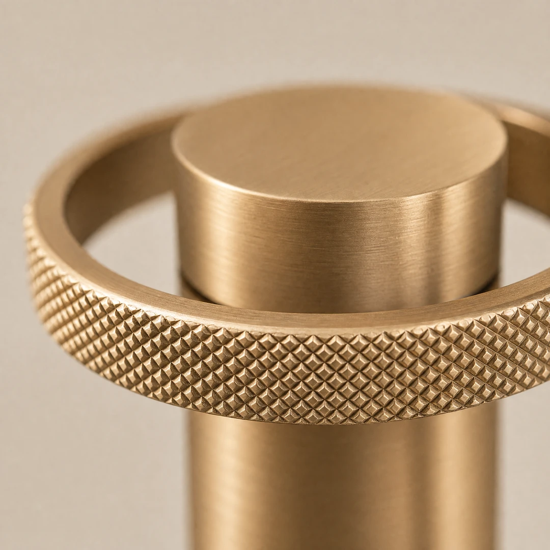 Orno Anello Ring Basin Faucet – Detail Knurling Close-up