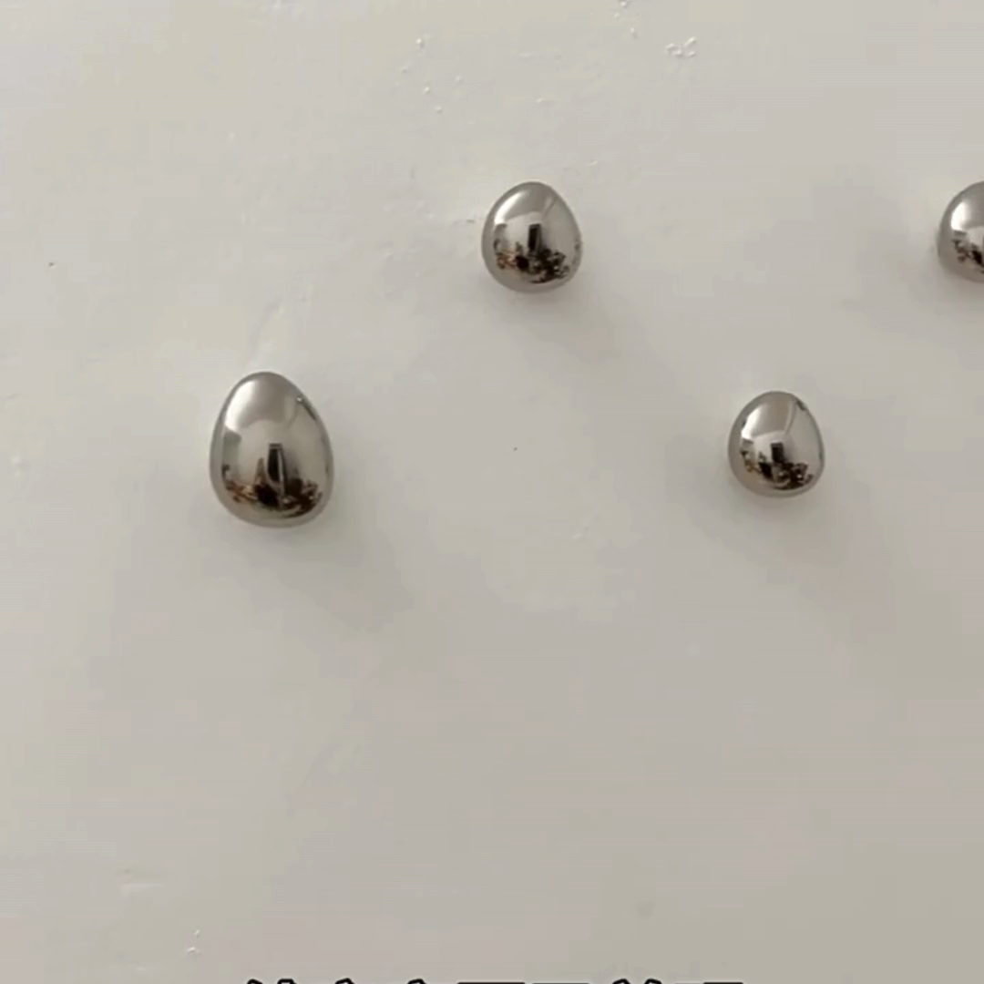 Silver Ceramic Drop Hook (Set of 8)
