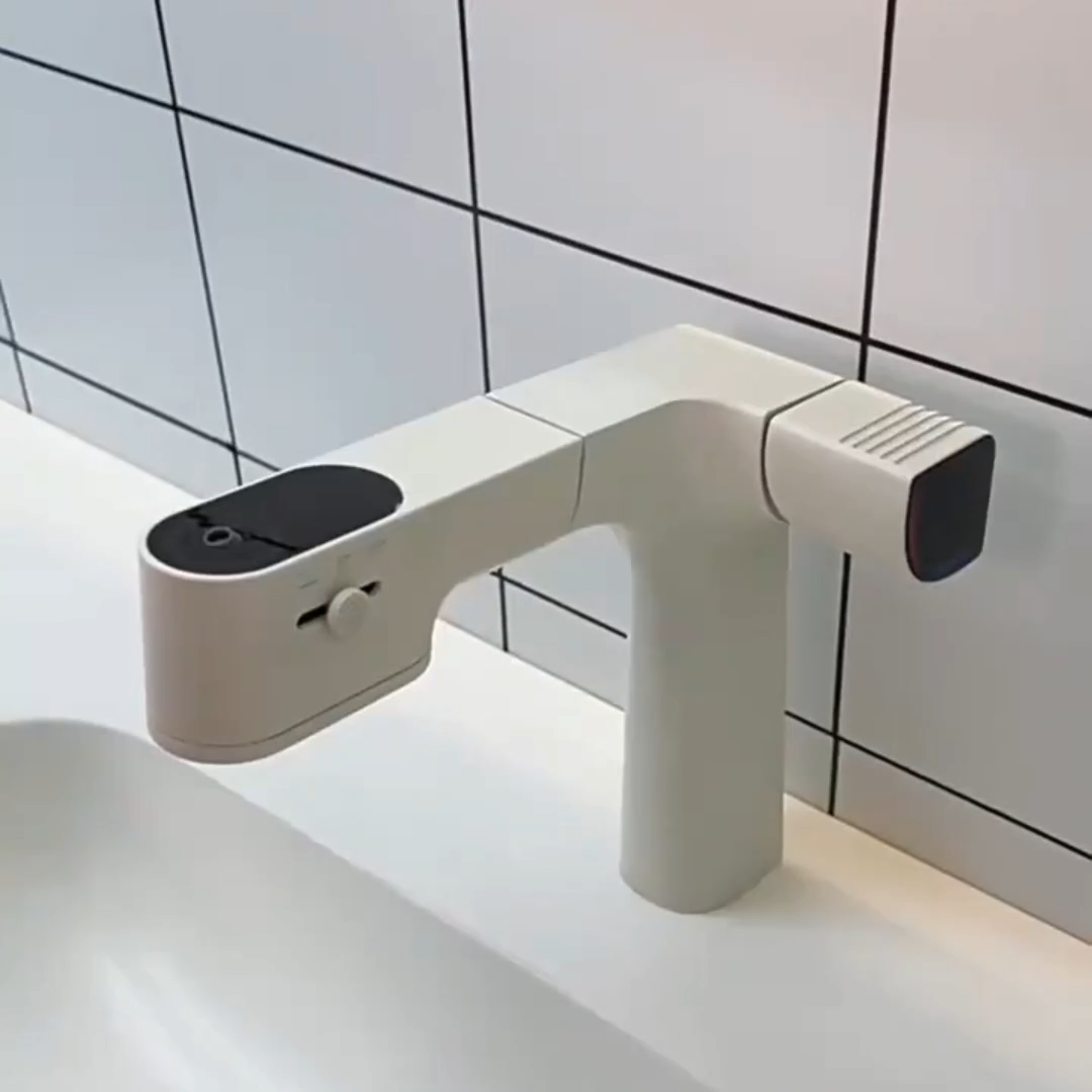 Cream White Chlorine-Filter Basin Faucet