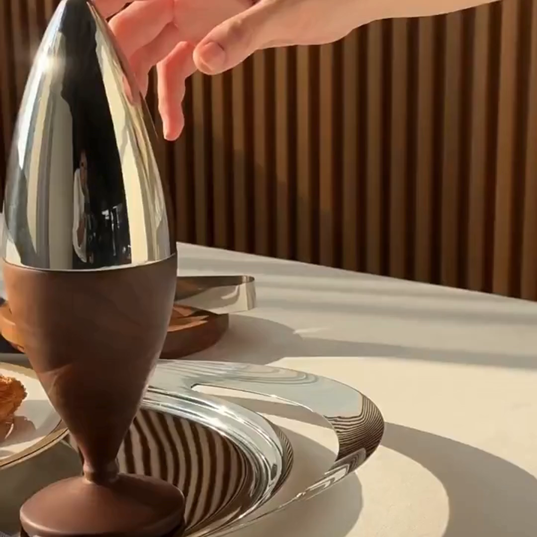 Stainless Fruit Forks with Walnut Stand