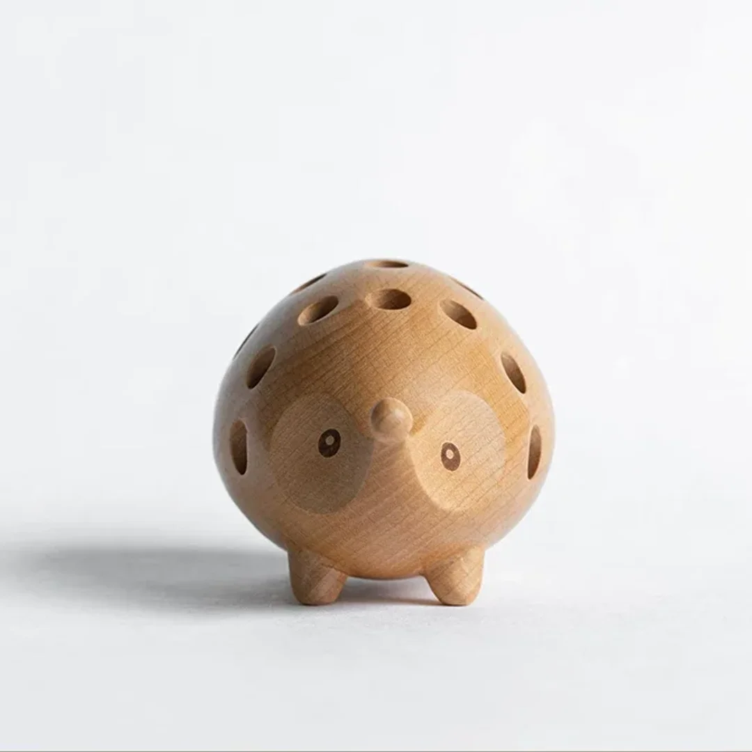 Hedgehog Wooden Pen Holder