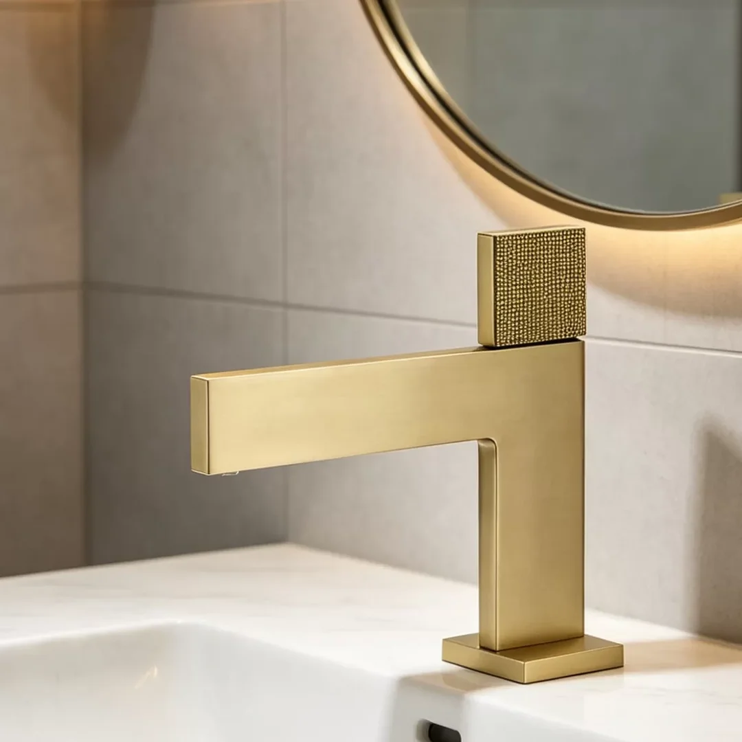 Brushed Gold Basin Faucet