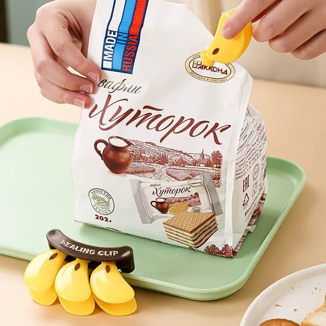 Banana Magnetic Snack Clip Set