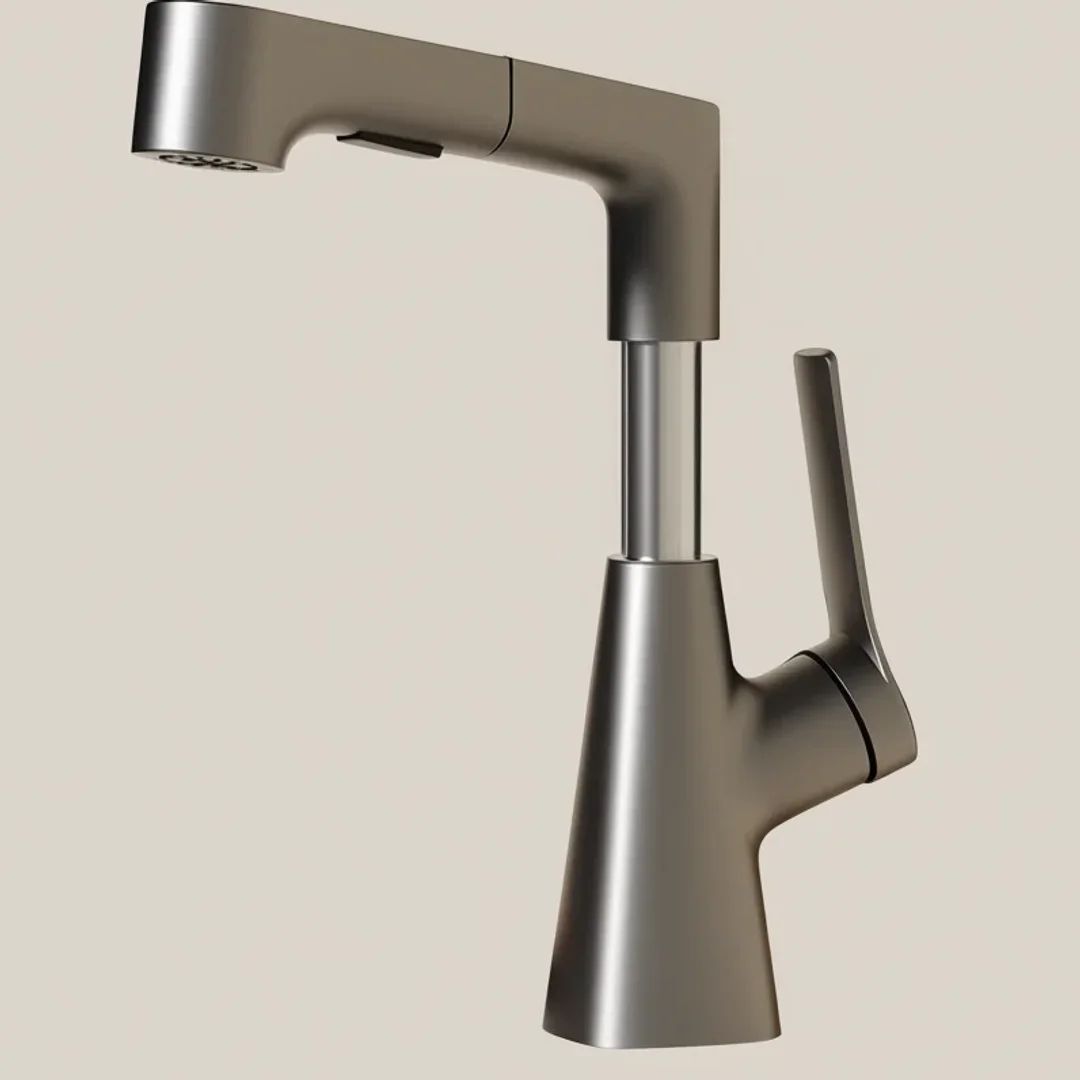 Gun Gray Pull-Out Faucet