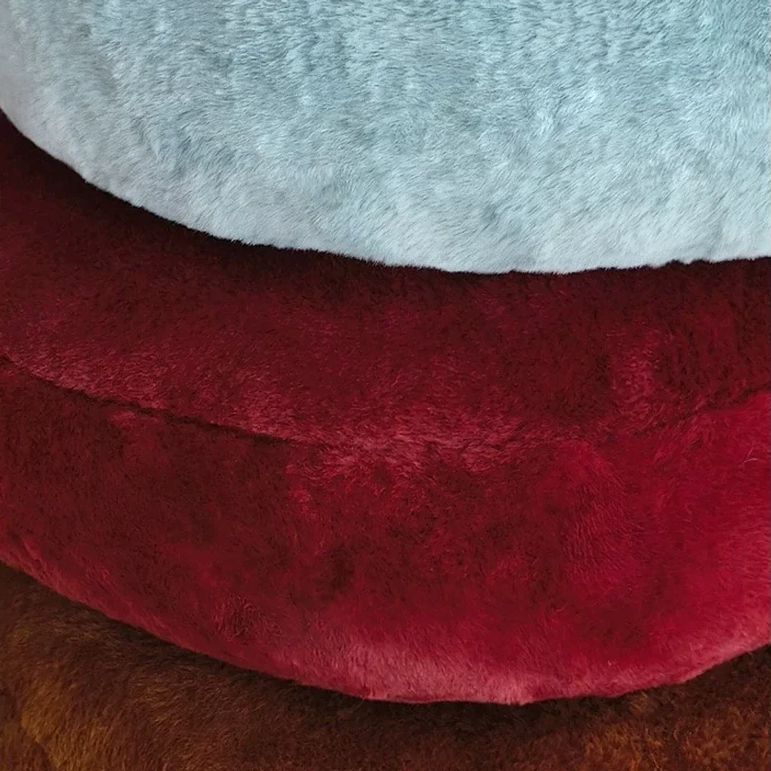 Button-Shaped Plush Throw Pillow