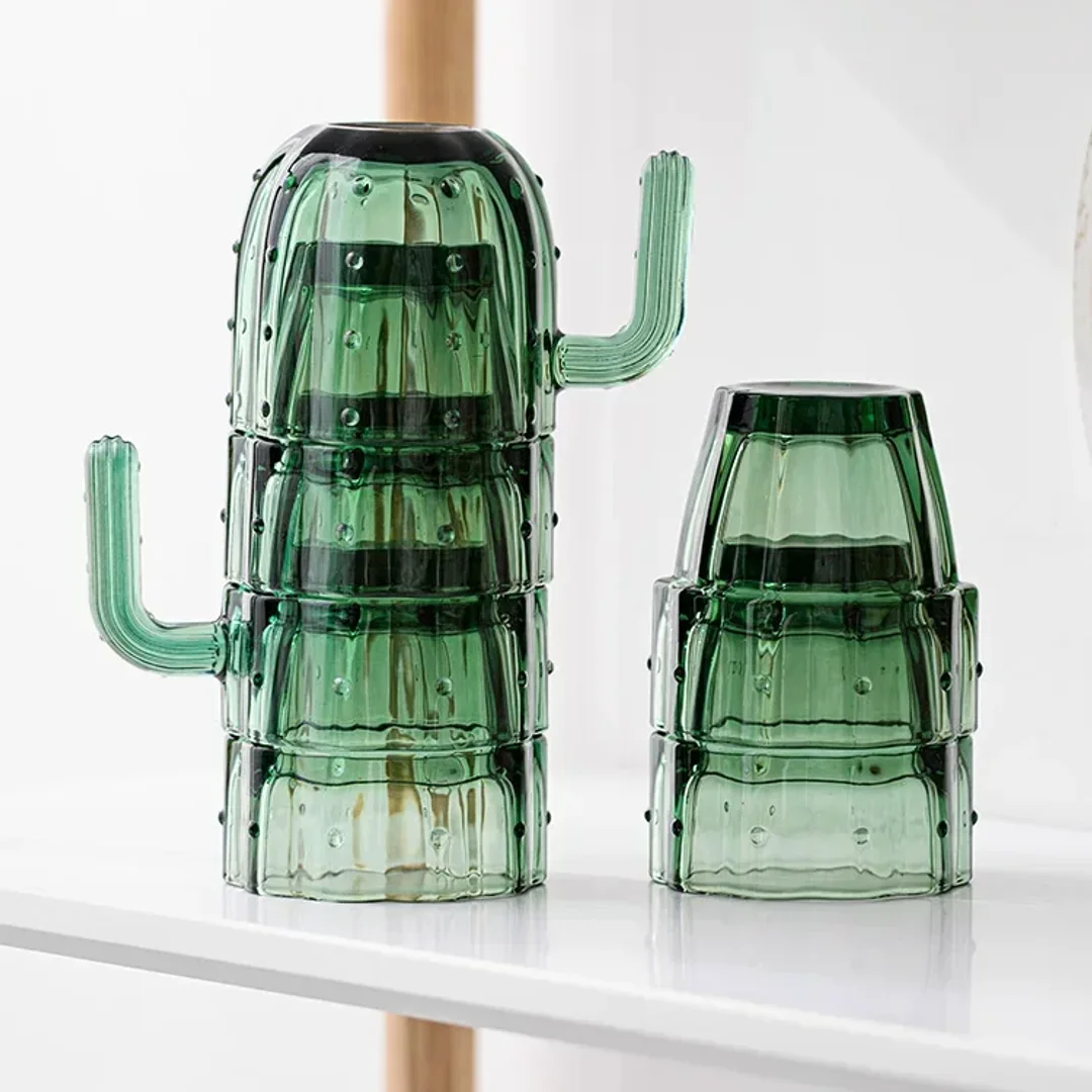 Cactus Glass Cup Set