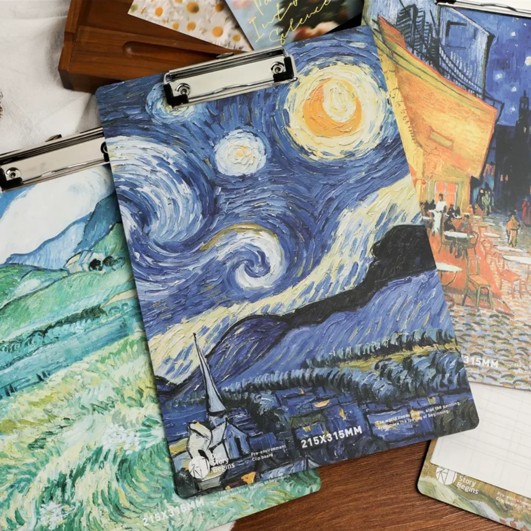 Van Gogh Vintage Oil Painting Wood Clipboard