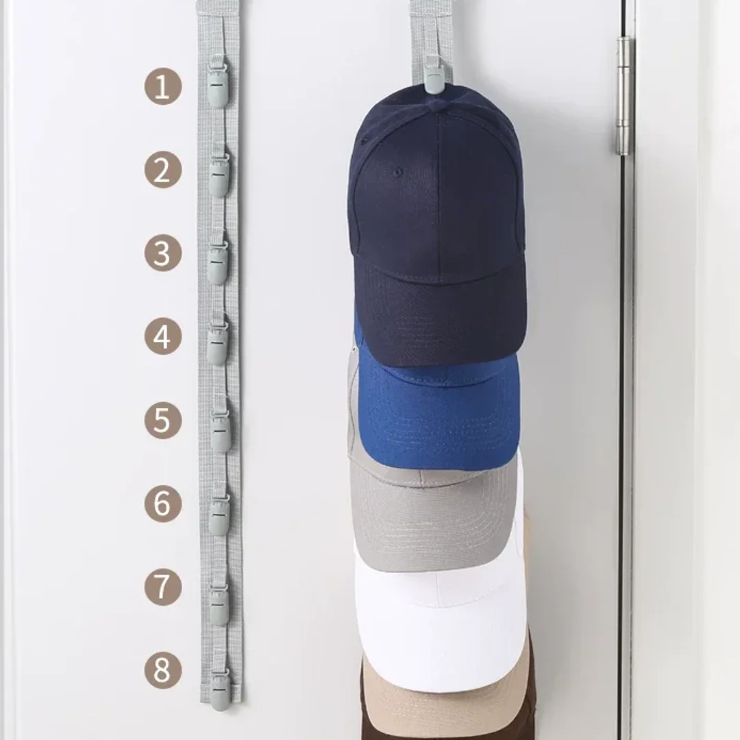 Vertical 8-Clip Cap Storage Rack