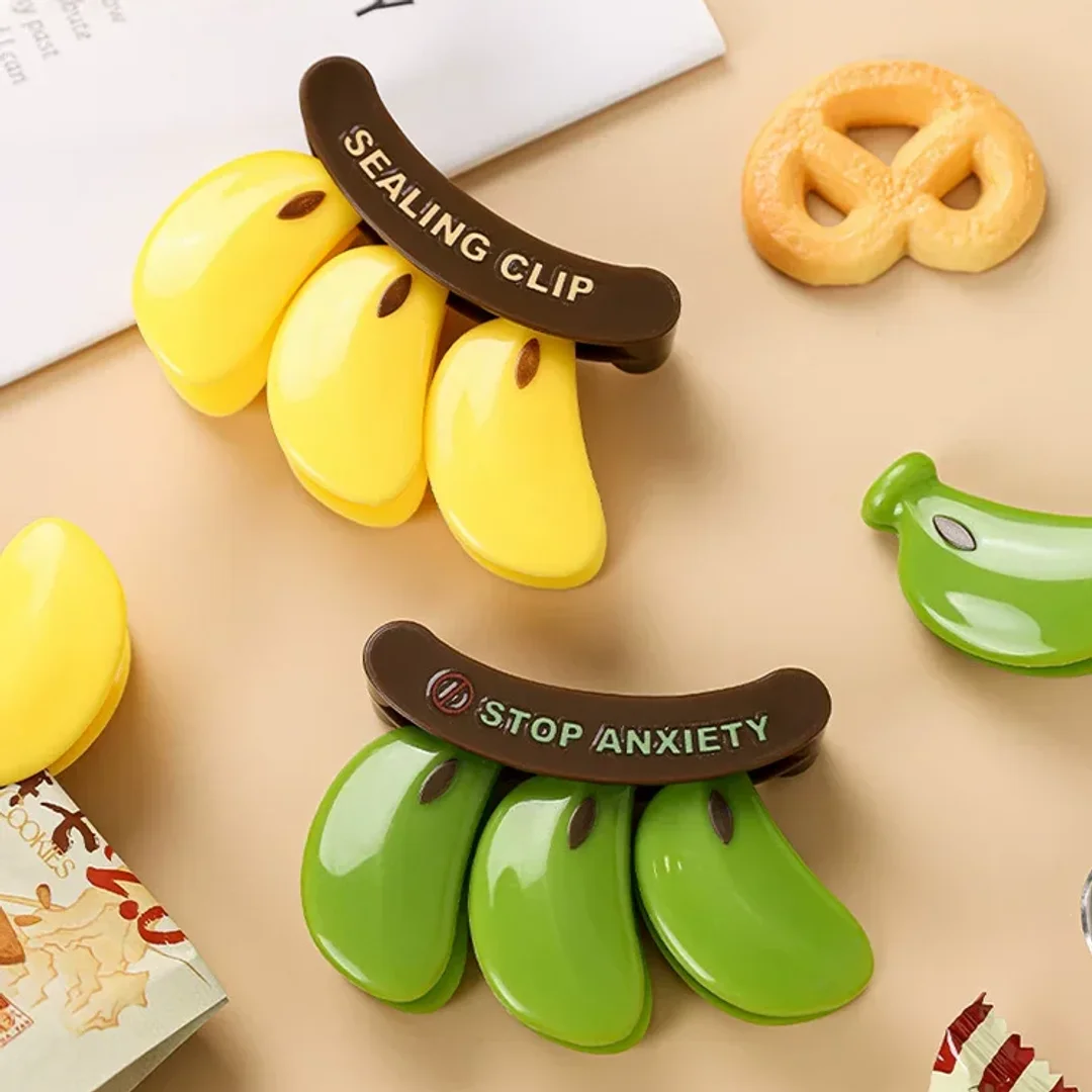 Banana Magnetic Snack Clip Set