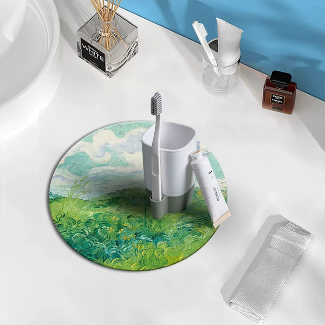 Van Gogh Round Diatomite Coaster