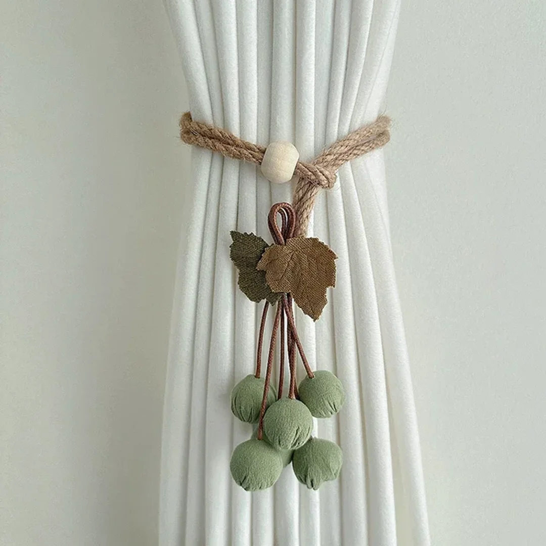 Harvest Pumpkin Beaded Curtain Tieback