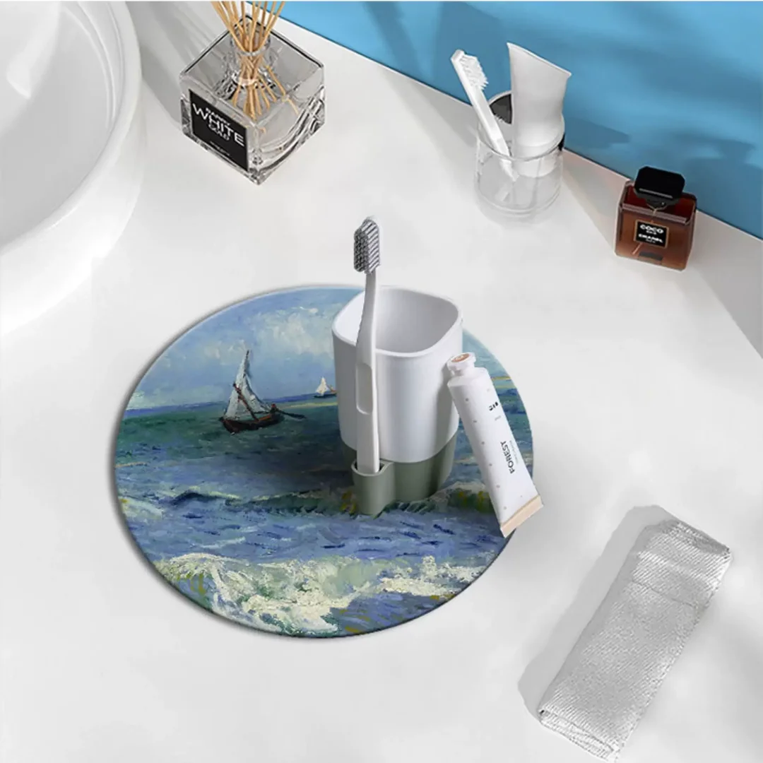 Van Gogh Round Diatomite Coaster
