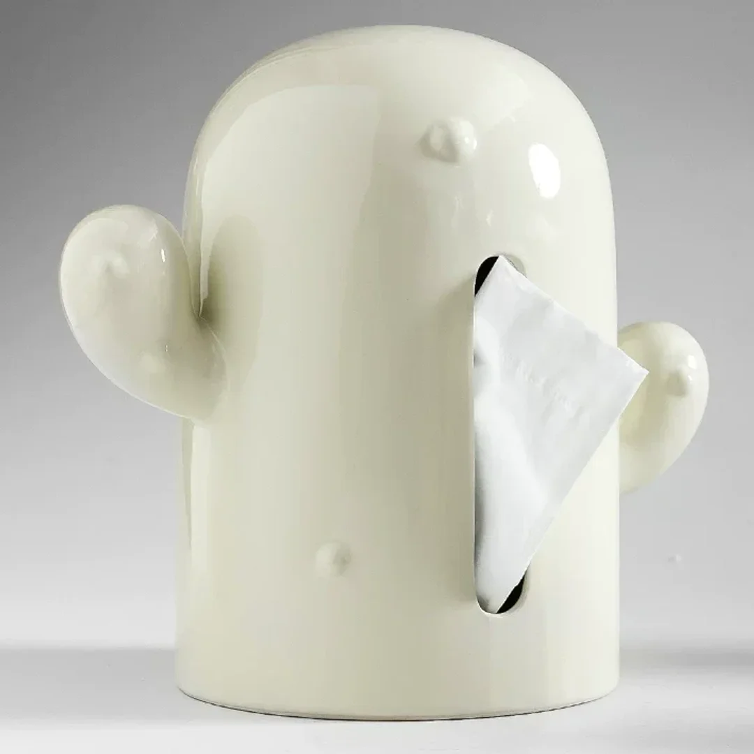 Cactus Ceramic Tissue Box